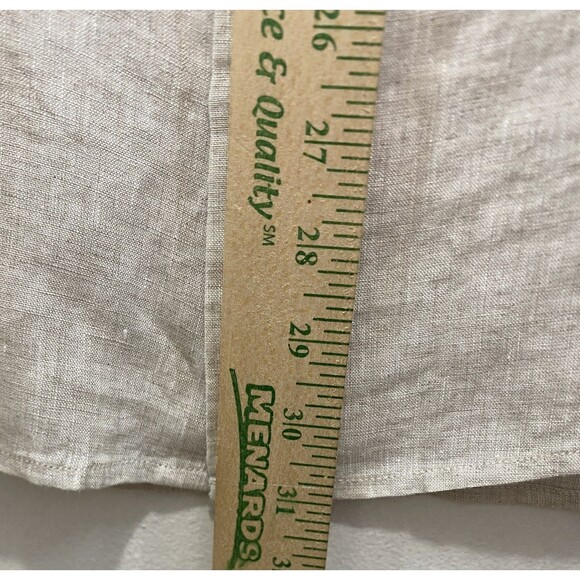 MNG Man Mango Linen Shirt Mens XL Beige Regular Fit Long Sleeve Button Up Eco - Picture 9 of 11